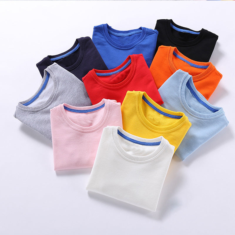Boys Korean Round Neck Solid Color Loose Long Sleeve Pullover Boys Korean Round Neck Solid Color Loose Long Sleeve Pullover